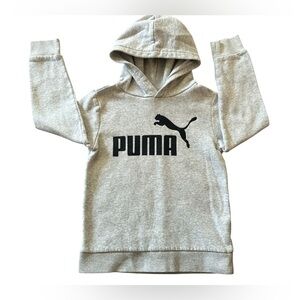 Puma Boys Gray Pullover Fleece Hoodie Sweatshirt Size Small 7-8